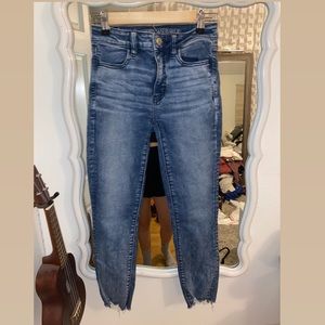 Acid wash American eagle skinny jeans